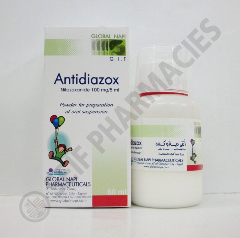 antidiazox 100 mg 5 ml susp 60 ml