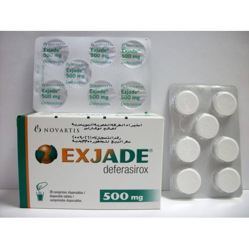 exjade 500 mg 28 dispersible tabs