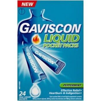 gaviscon liquid sachets mint 24 sachets