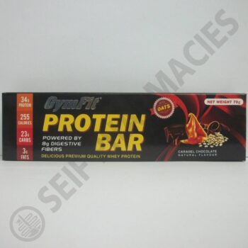 gymfit protein bar 70 gm caramel chocolate