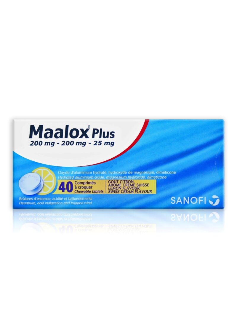maalox plus antacid 40 chewable tablets for heartburn and acid indigestion