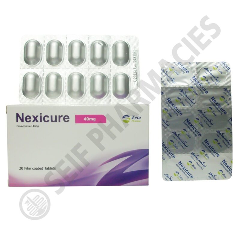 nexicure 40 mg 20 tab