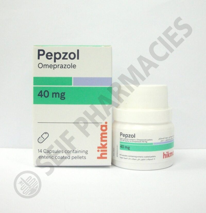 pepzol omeprazole 40 mg 14 cap